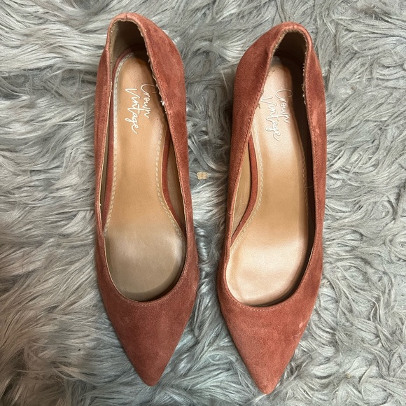 Crown Vintage Suede Heels - Picture 1 of 6